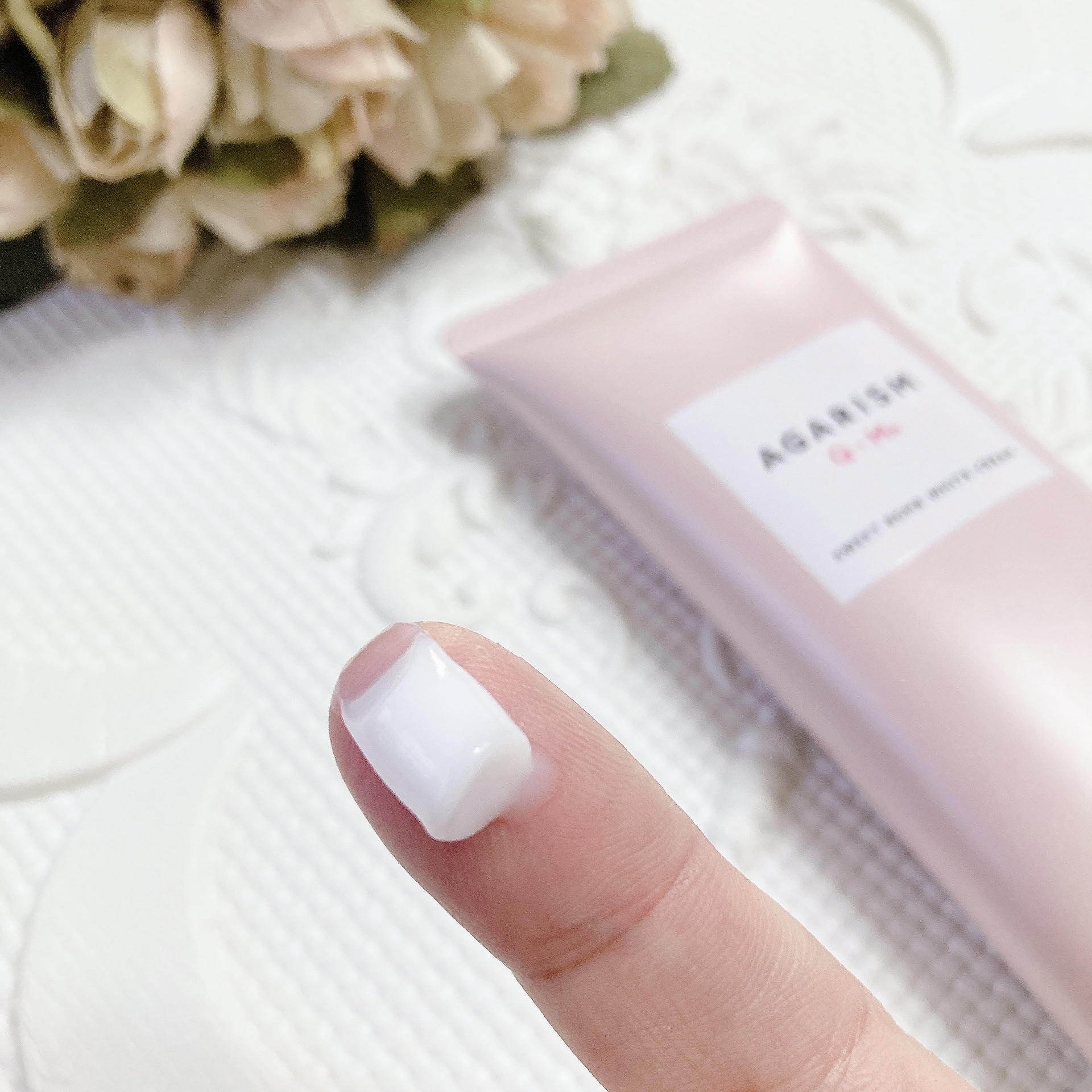 キューミースウィートボムホワイトクリーム/AGARISM/ボディクリームを使ったクチコミ（3枚目）