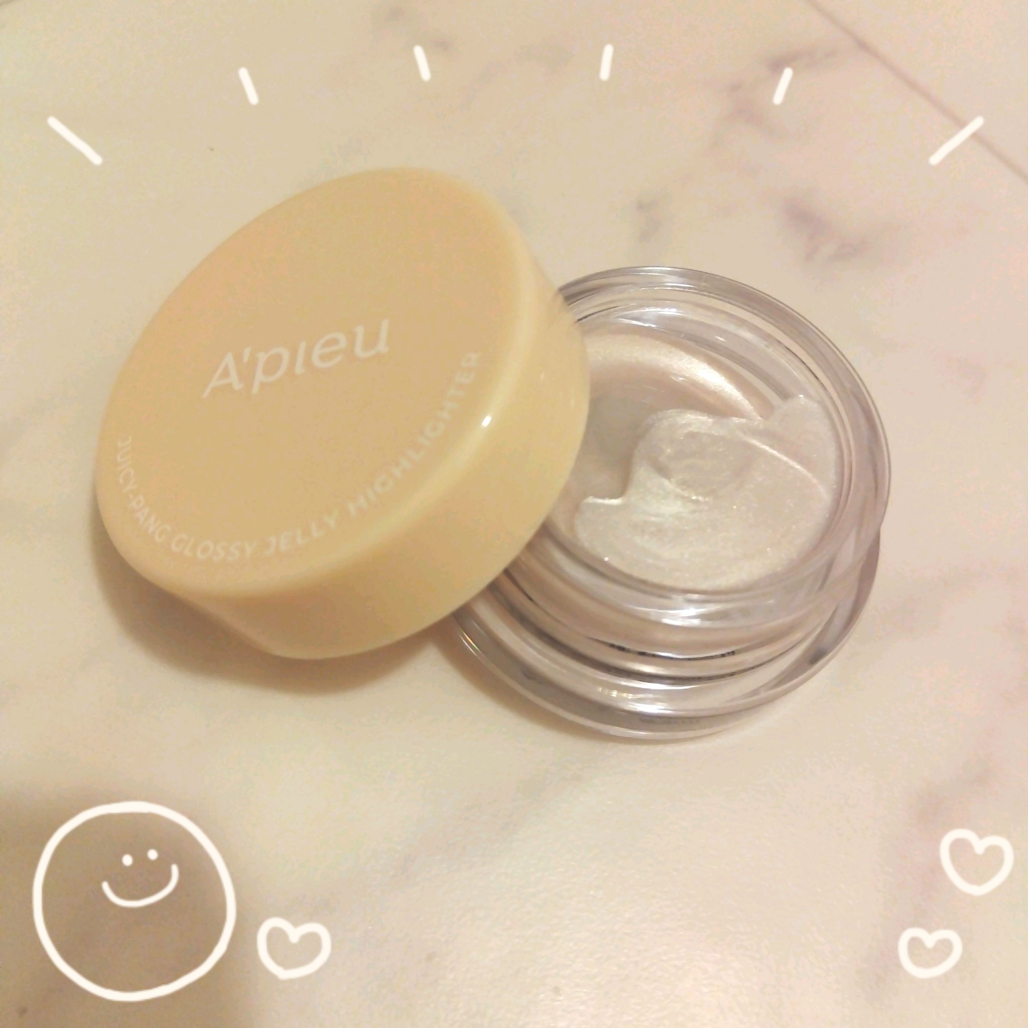 ジューシーパン グロッシージェリーハイライター/A’pieu/クリームハイライトを使ったクチコミ（2枚目）