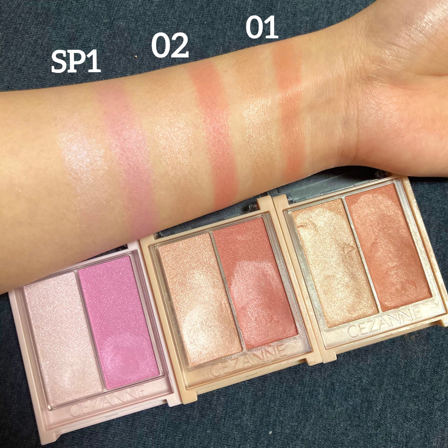 フェイスグロウカラー/CEZANNE/クリームハイライトを使ったクチコミ(4枚目)