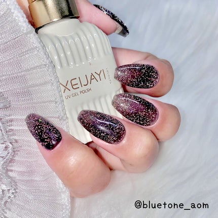 ⋆͛🦖⋆͛aomi on LIPS 「ブラック×ゴールドフラッシュシアーなブラックにオレンジっぽいゴ..」(8枚目)