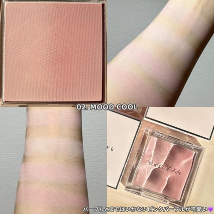 wakemake ミックスブラーリングボリュームハイライターのクチコミ「WAKEMAKE ウェイクメイク
ミックスブラーリングボリュームブラッシャー
淡くも華やかに.....」(2枚目)