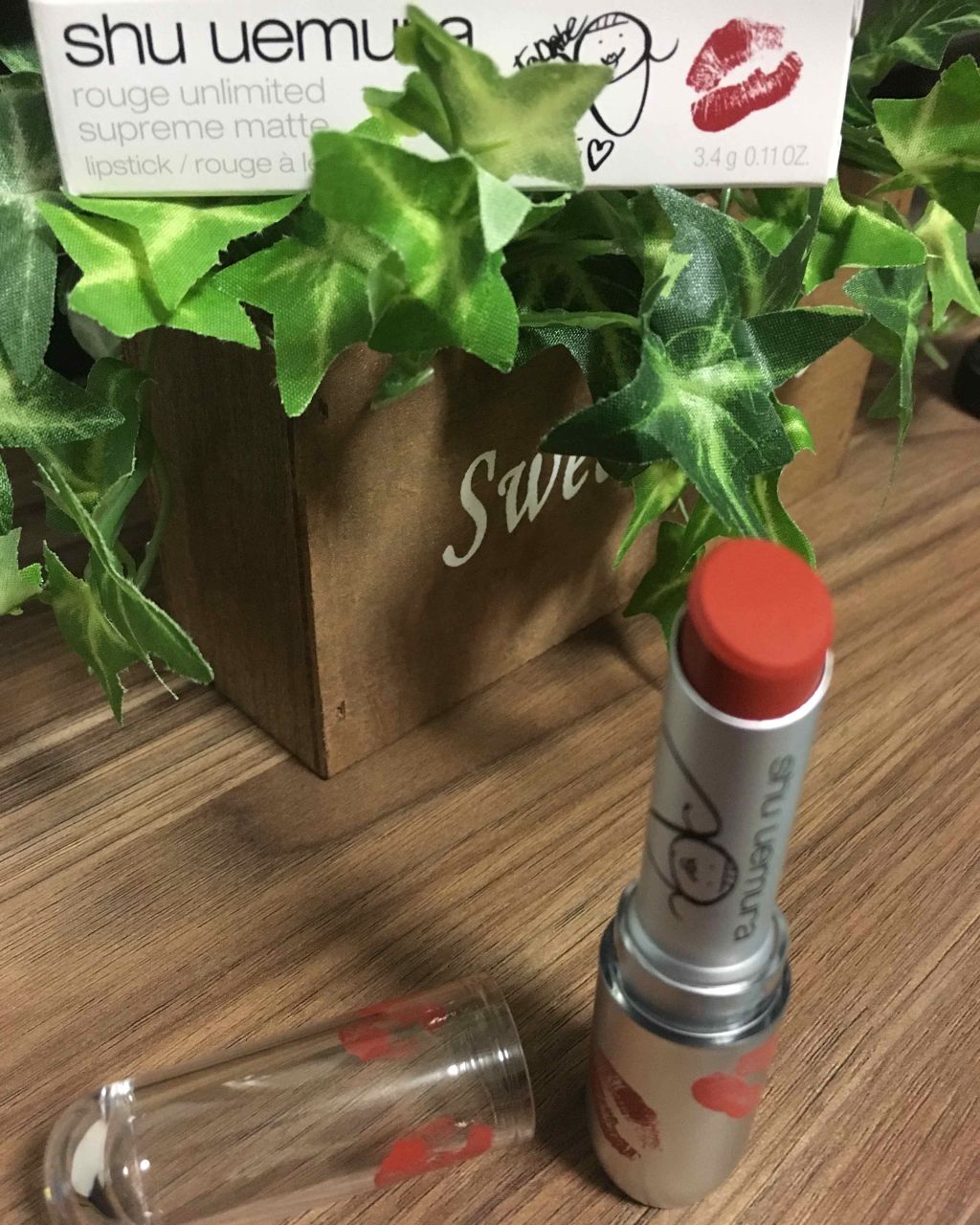 ルージュ アンリミテッド マット/shu uemura/口紅を使ったクチコミ(2枚目)