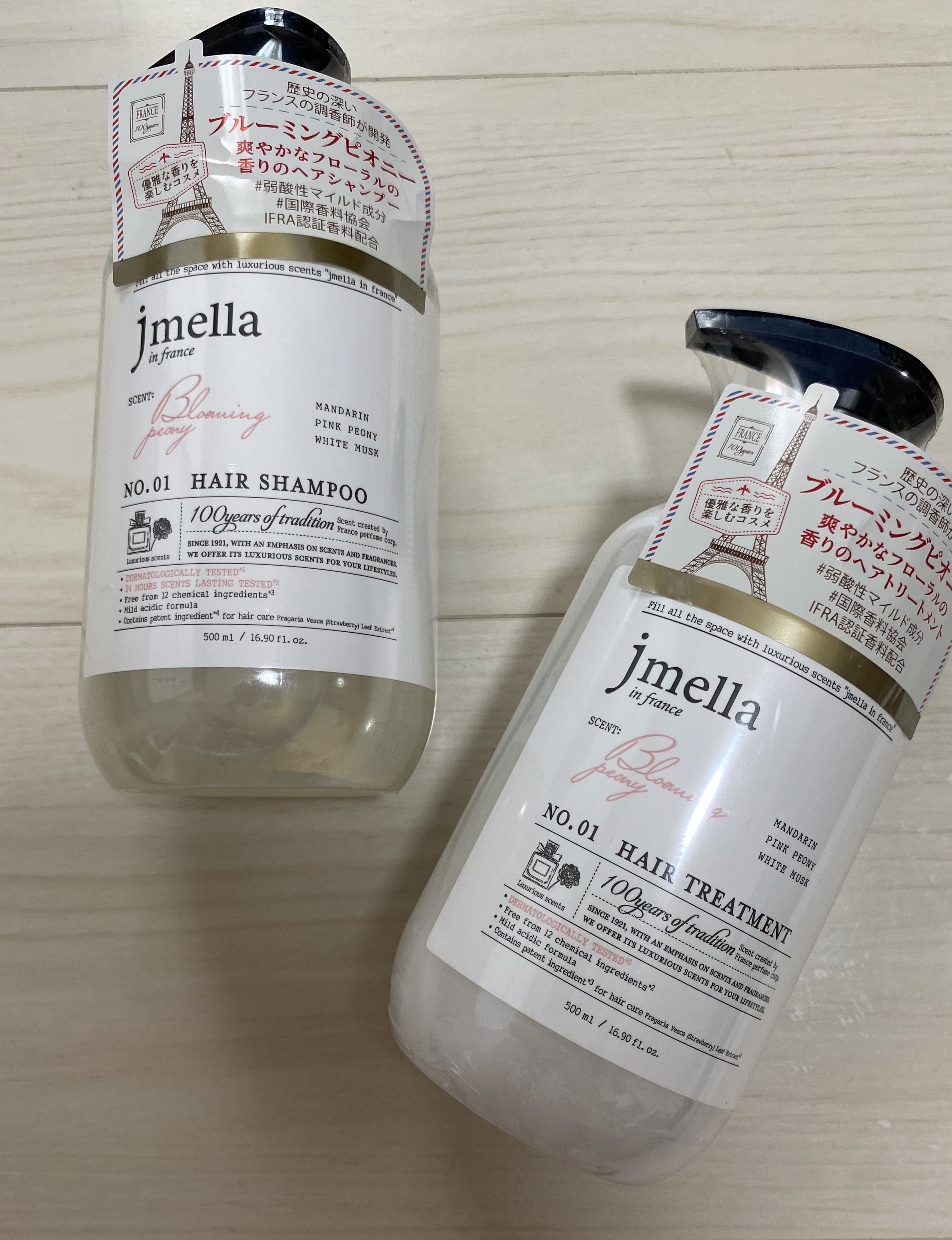 インフランス ヘアシャンプー ブルーミングピオニー／トリートメント ブルーミングピオニー/jmella/市販シャンプーを使ったクチコミ（1枚目）