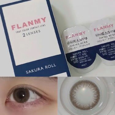 FLANMY 1day（10枚/30枚） サクラロール/FLANMY/ワンデー（１DAY）カラコンを使ったクチコミ（1枚目）