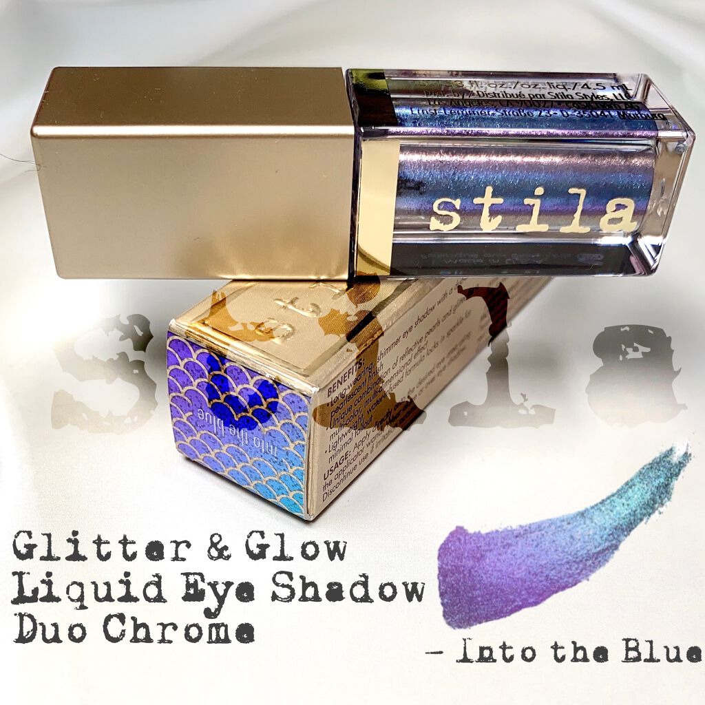 グリッター & グロウ リキッド アイシャドウ デュオ クローム/stila/グリッターを使ったクチコミ（1枚目）