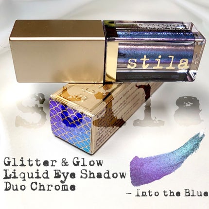 グリッター & グロウ リキッド アイシャドウ デュオ クローム/stila/グリッターを使ったクチコミ(1枚目)