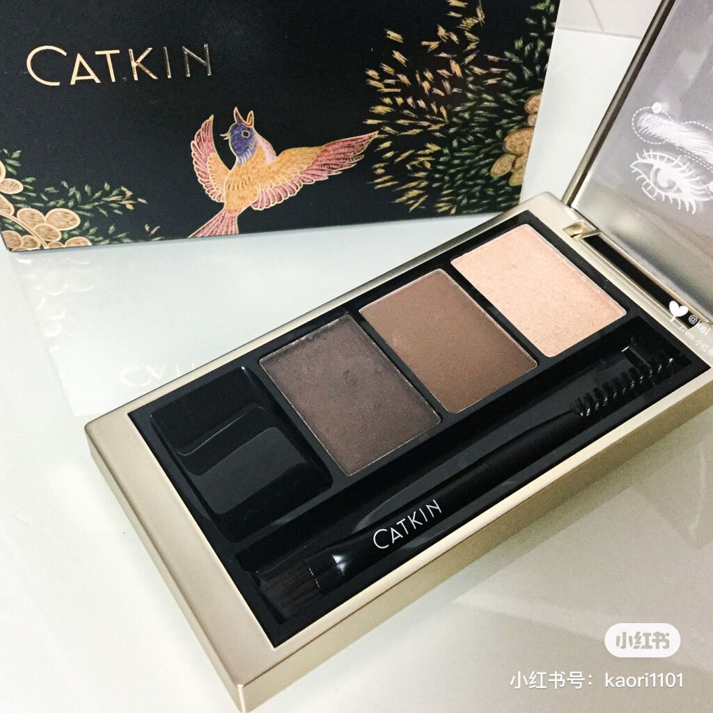 卡婷鎏金雀台三色眉粉/CATKIN/パウダーアイブロウを使ったクチコミ(6枚目)