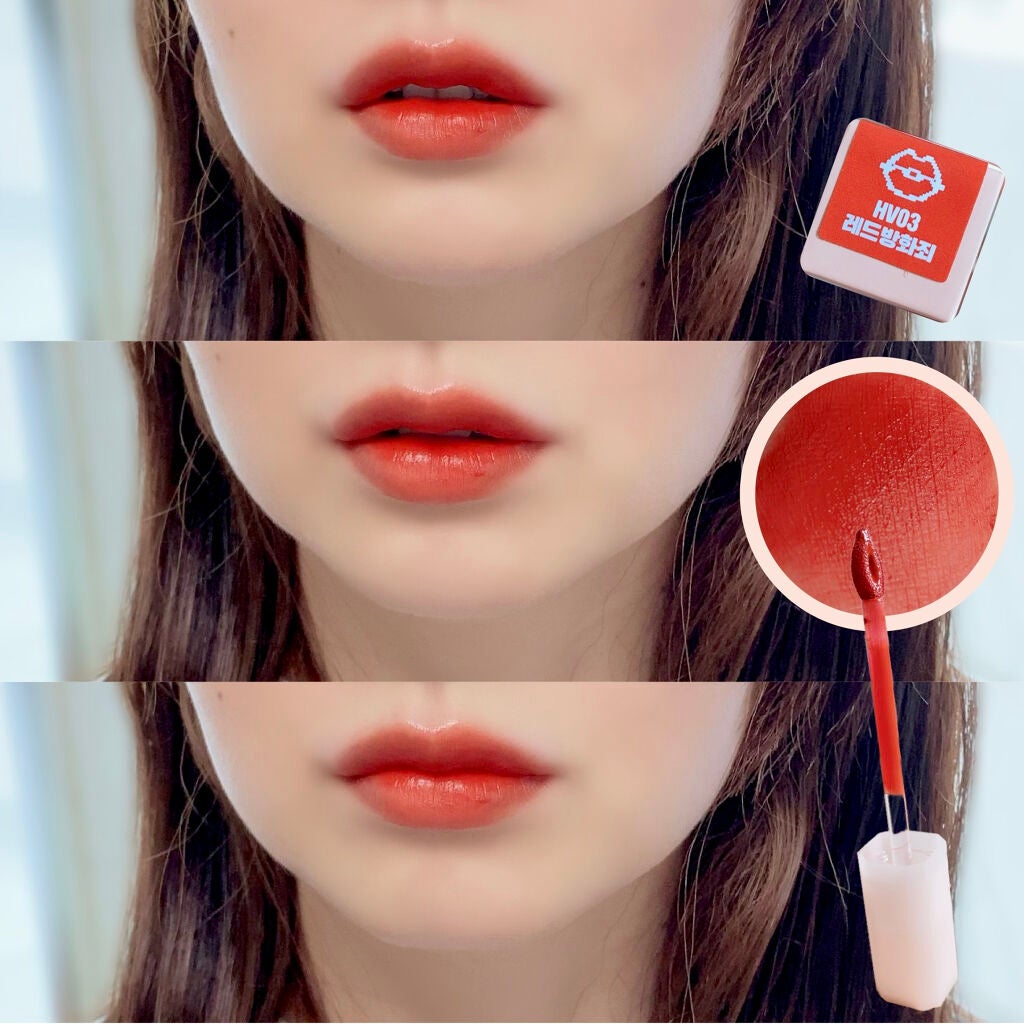 ハーフアンドハーフウォーターベルベットティント/BLACK ROUGE/リップティントを使ったクチコミ(3枚目)