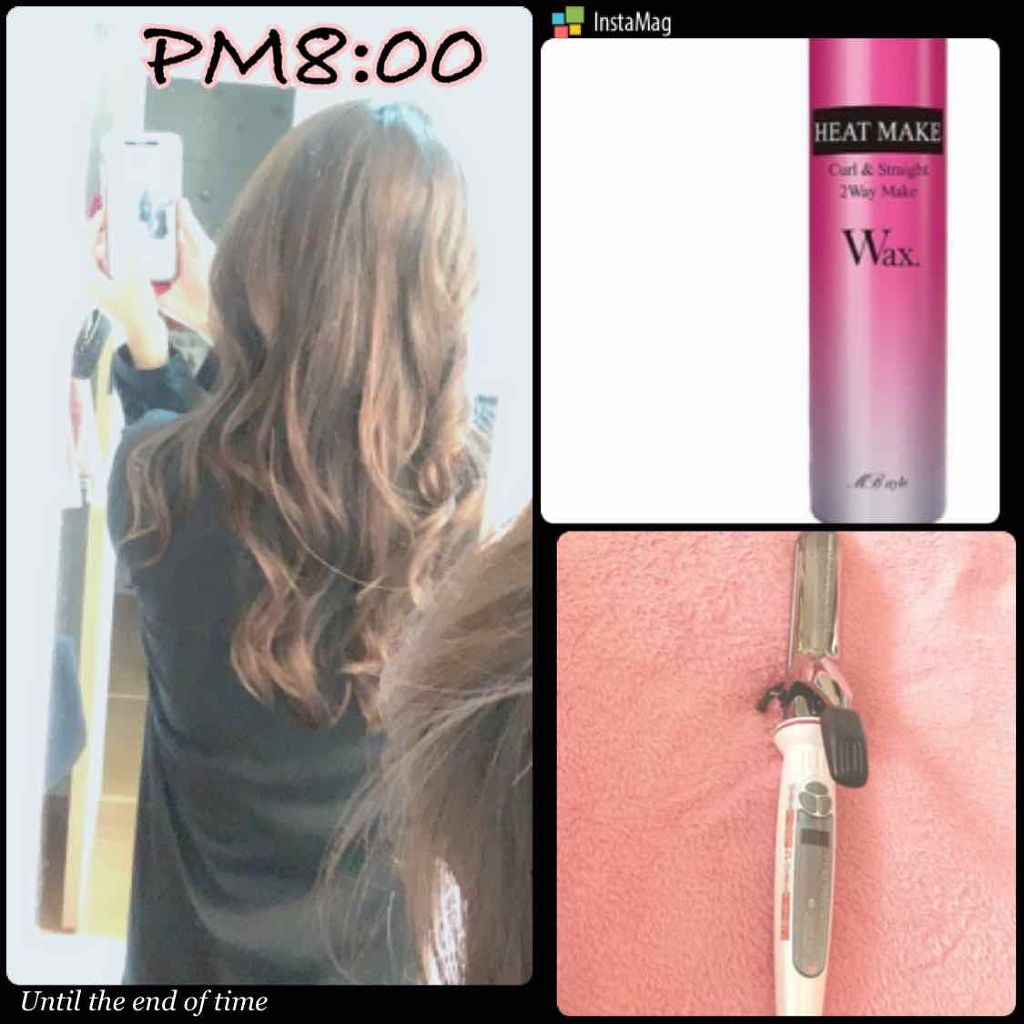 pinkrose strawberry on LIPS 「PM8:00〜キープ系のスタイリング剤をつけて朝に巻いた髪が夜..」（1枚目）