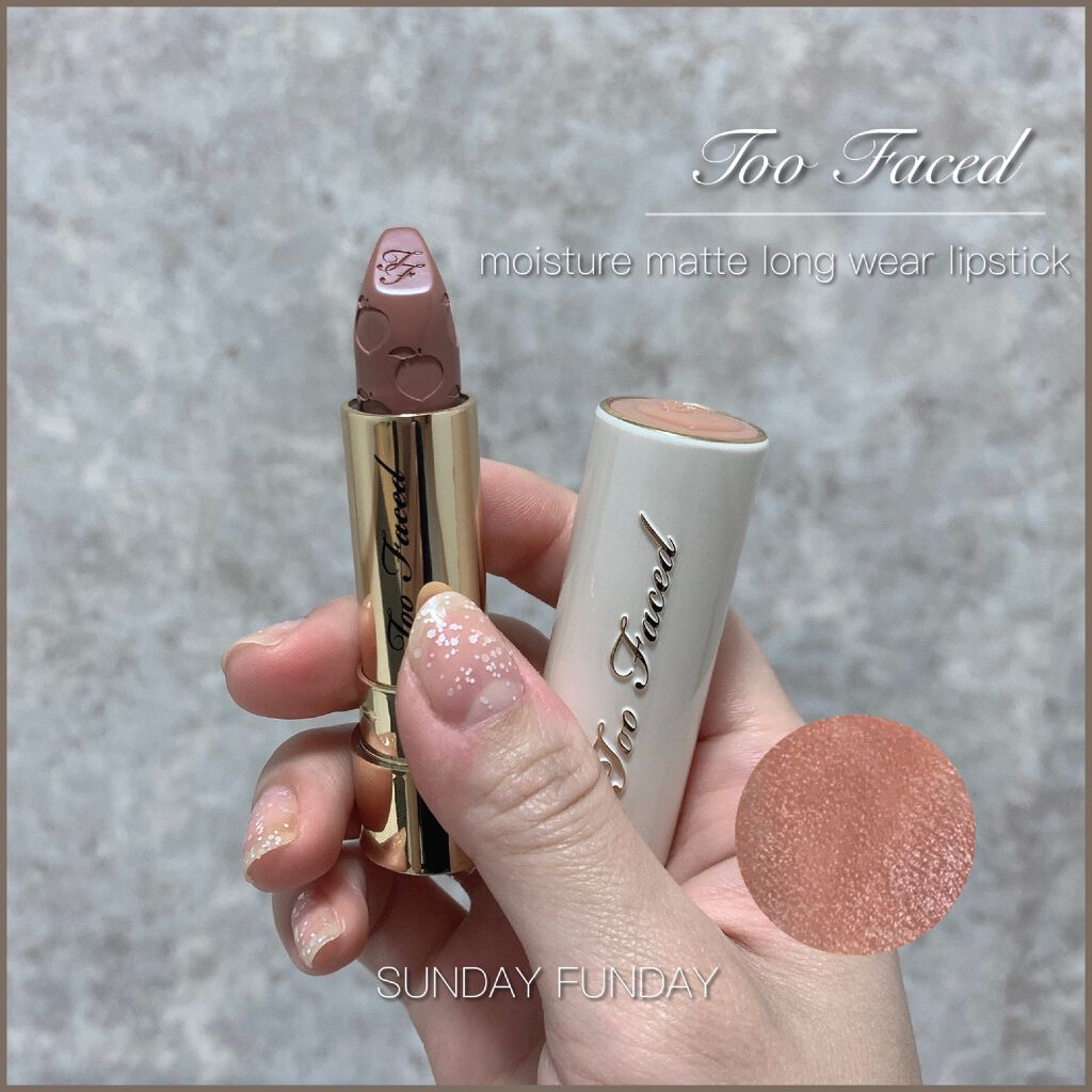 ジューシー マット ロングウェア リップスティック サンデー ファンデー/Too Faced/口紅を使ったクチコミ（1枚目）