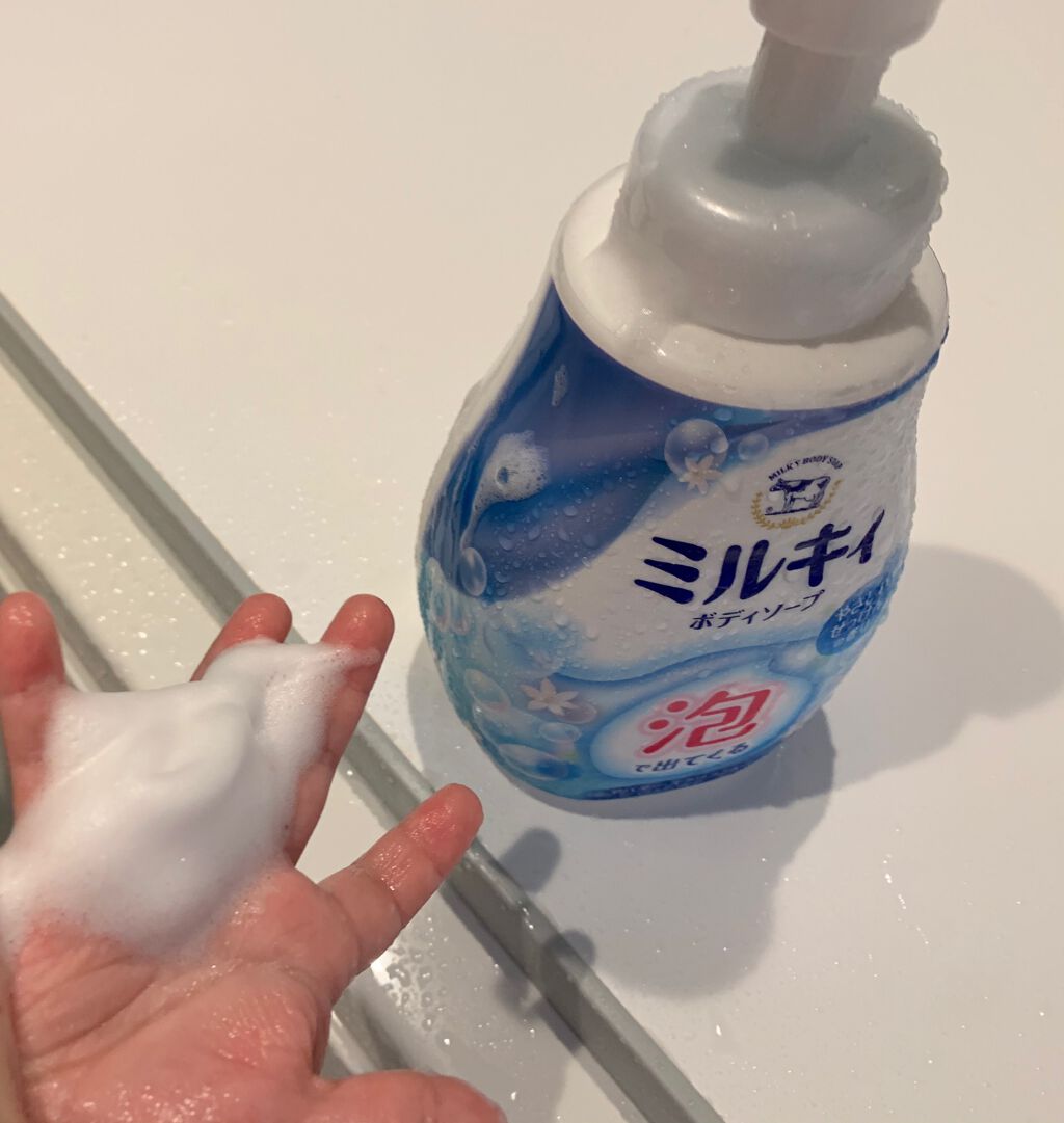 泡で出てくる ミルキィボディソープ やさしいせっけんの香り/ミルキィ/ボディソープを使ったクチコミ(4枚目)
