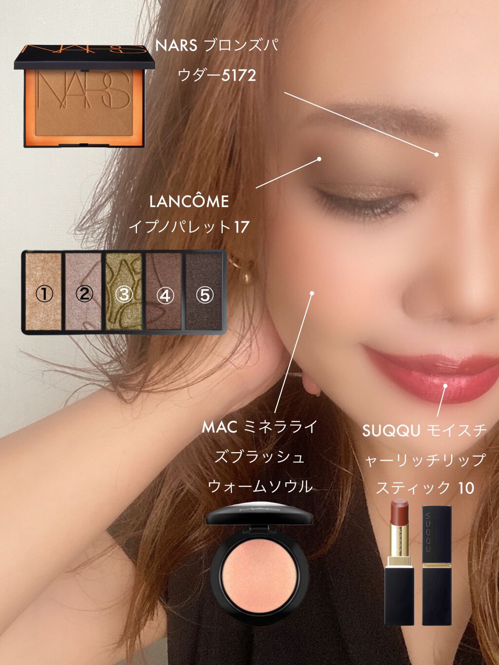 ブロンズパウダー/NARS/プレストパウダーを使ったクチコミ（1枚目）