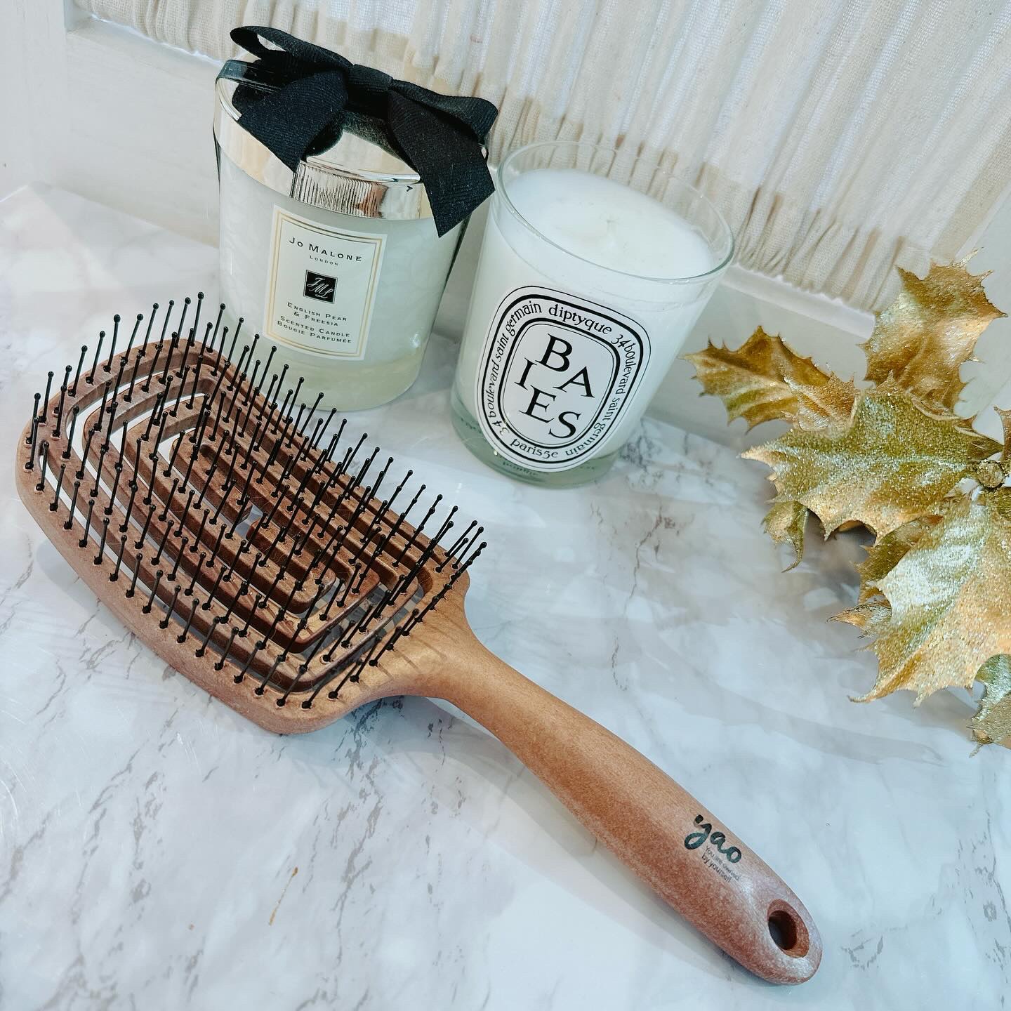 ウッドスクエアヘアブラシ/yao/ヘアブラシを使ったクチコミ（1枚目）