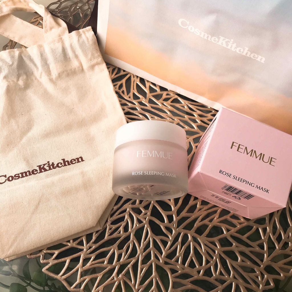 ローズウォーター スリーピングマスク/FEMMUE/フェイスクリームを使ったクチコミ(3枚目)