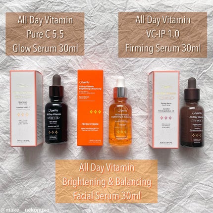 オールデイビタミンブライトニング&バランシングフェイシャルセラム/JUMISO/美容液を使ったクチコミ(5枚目)