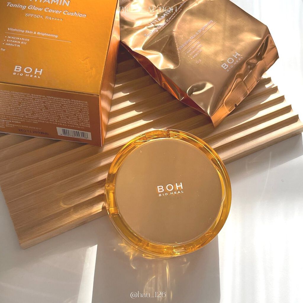 ビタミントーニンググローカバークッション/BIOHEAL BOH/クッションファンデーションを使ったクチコミ(1枚目)