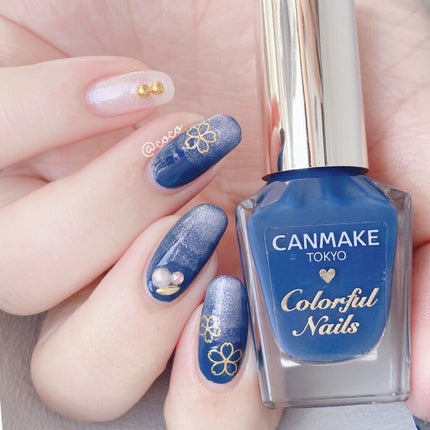 カラフルネイルズ N27 クラシックネイビー/キャンメイク/マニキュアを使ったクチコミ(2枚目)