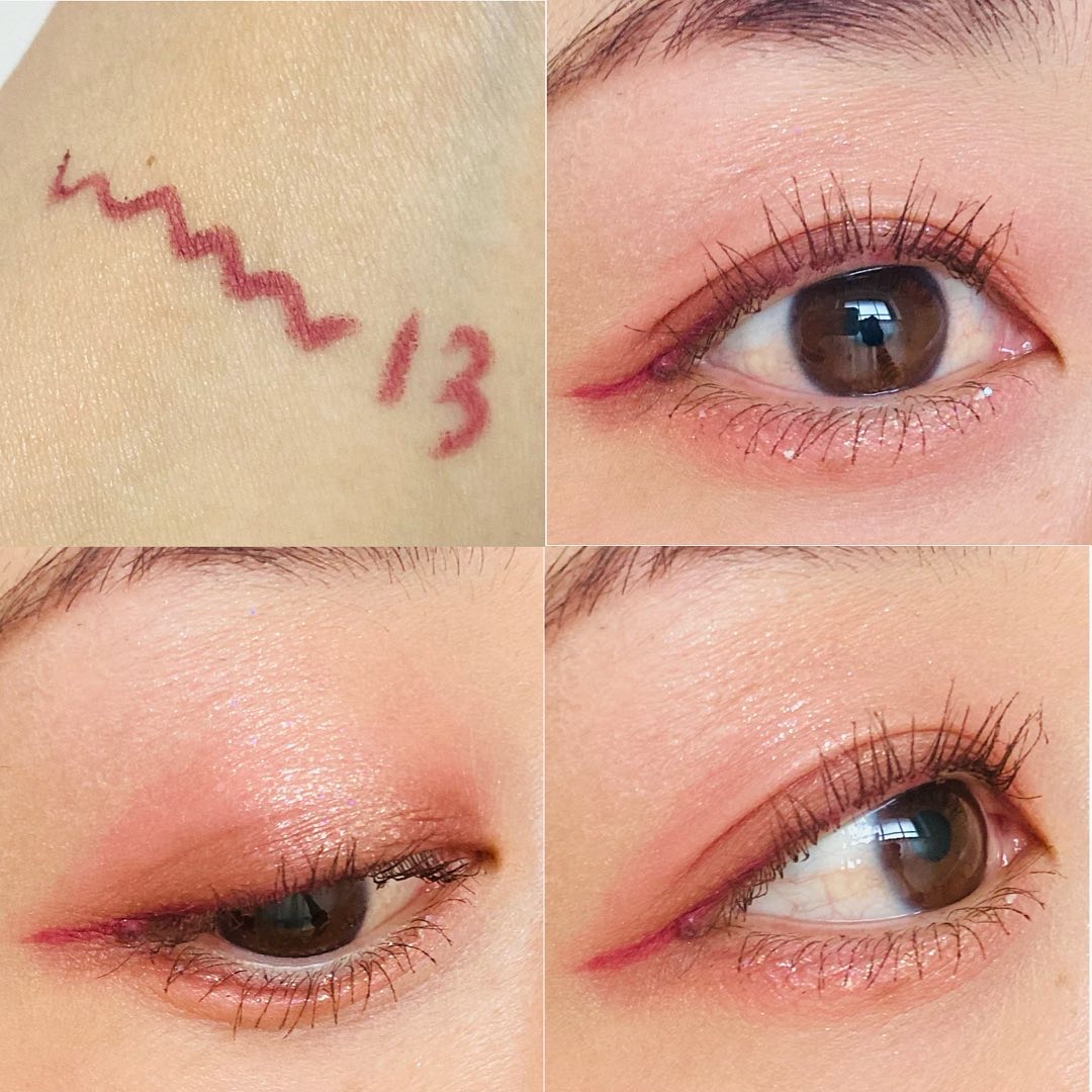 クリーミータッチライナー 13 ブラッドイチゴ/キャンメイク/ジェルアイライナーを使ったクチコミ（3枚目）