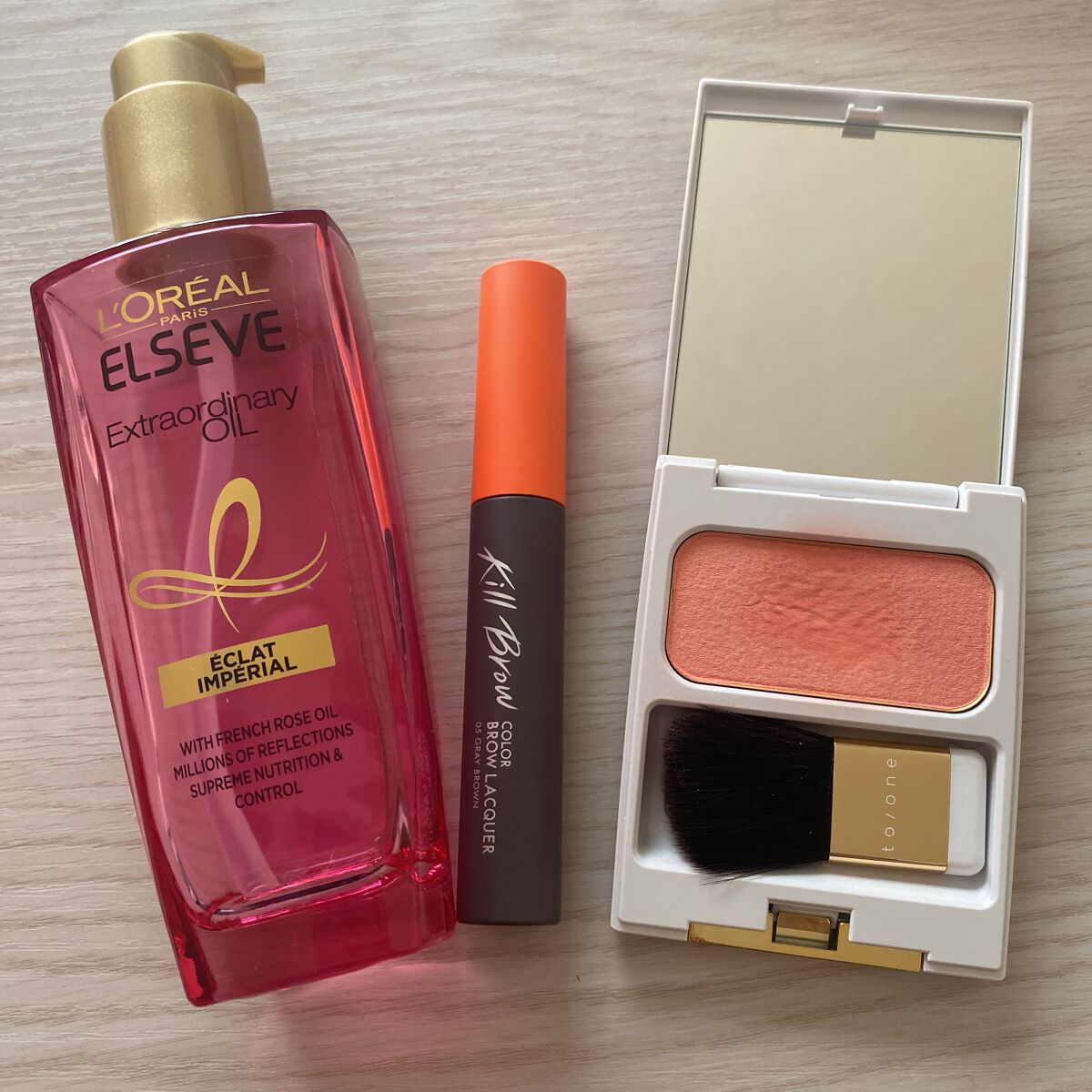 キル ブロウ カラー ブロウ ラッカー 05 PINK BROWN/CLIO/眉マスカラを使ったクチコミ（1枚目）