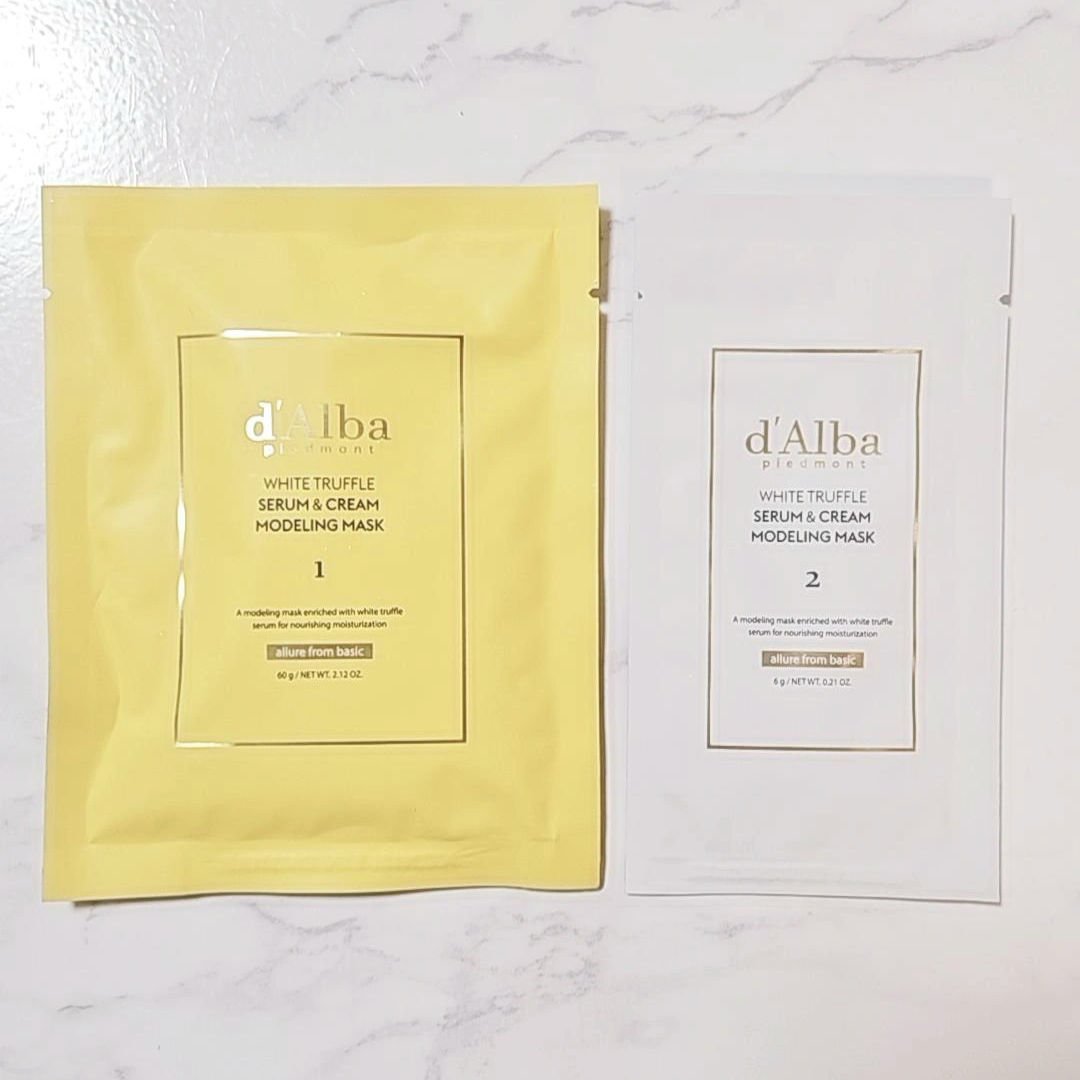 WHITE TRUFFLE SERUM & CREAM MODELING MASK/ダルバ/その他スキンケアを使ったクチコミ（2枚目）