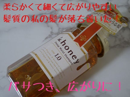 ディープモイスト シャンプー1.0/ヘアトリートメント2.0/&honey/市販シャンプーを使ったクチコミ(1枚目)
