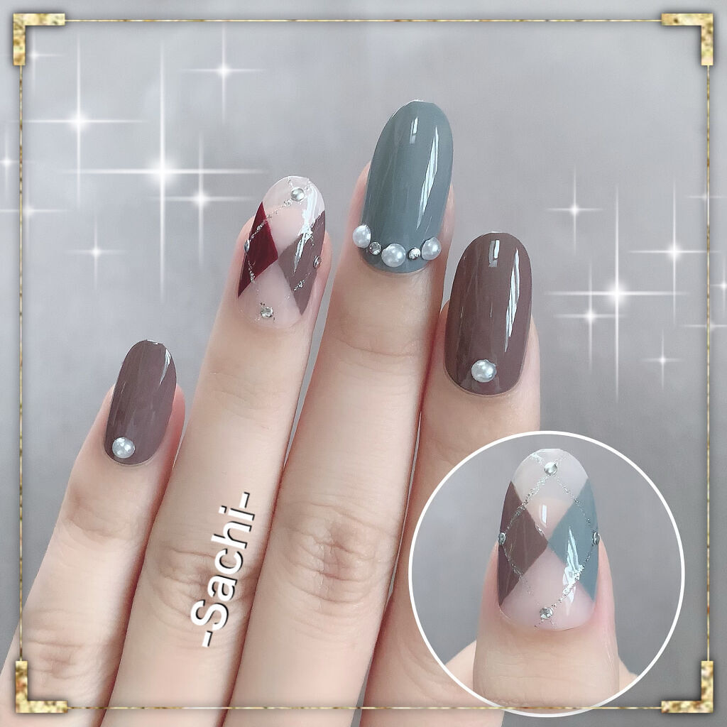 ネイル エナメル 045 グレー系/ちふれ/マニキュアを使ったクチコミ（2枚目）