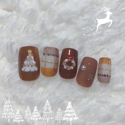 なかやまちえこ on LIPS 「brownnails🎄⠀⠀@pregel_official@p..」(4枚目)