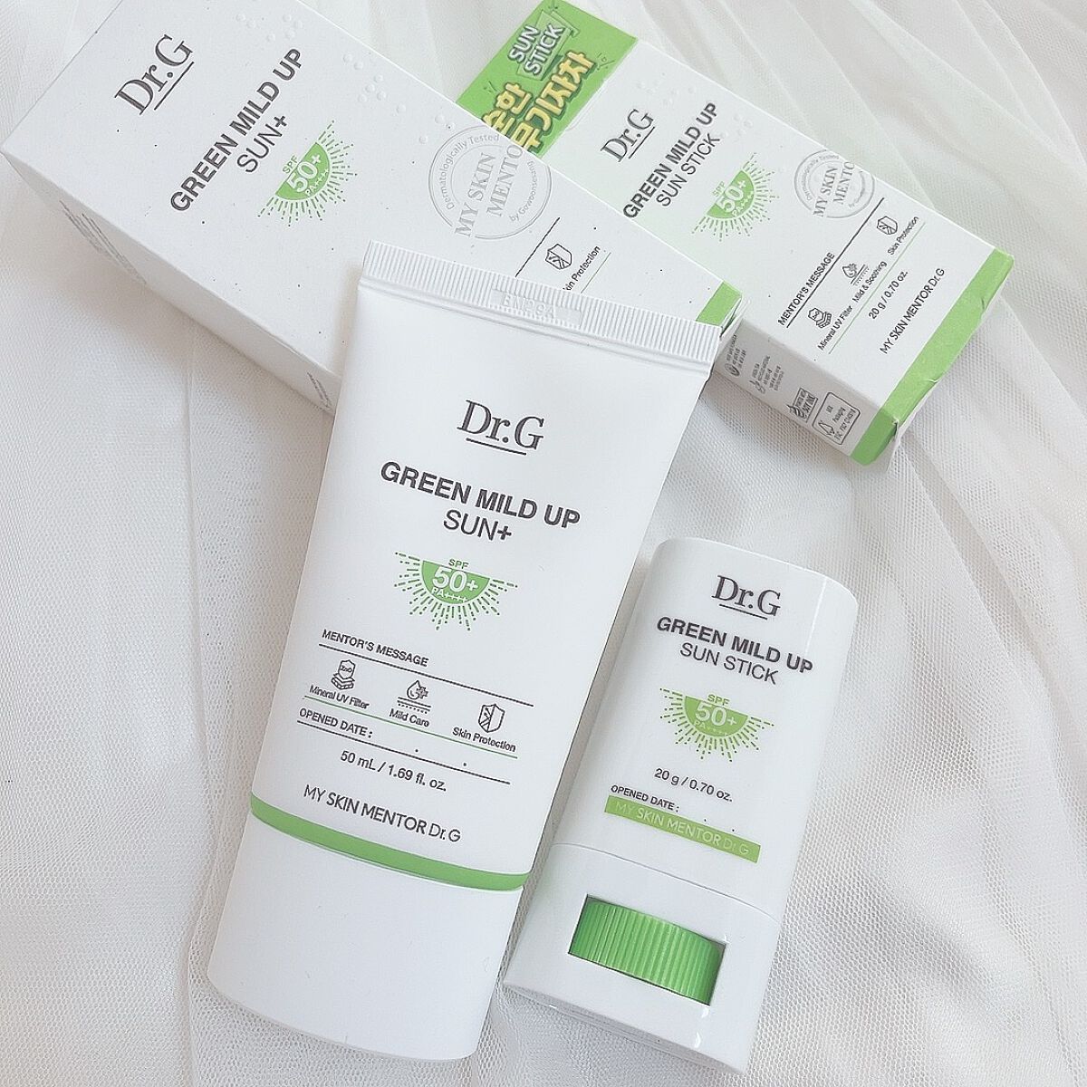 グリーンマイルドアップサンプラス/Dr.G/日焼け止めクリームを使ったクチコミ(1枚目)