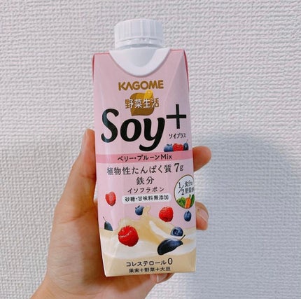 カゴメ Soy +のクチコミ「
気になってた
KAGOMEのソイプラス☆.。.:
豆乳系のドリンクって癖があって
飲みにく.....」(1枚目)