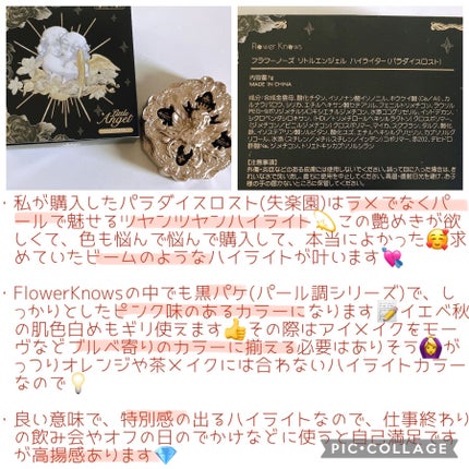 リトルエンジェル ハイライター パラダイスロスト(失楽園)/FlowerKnows/パウダーハイライトを使ったクチコミ(2枚目)