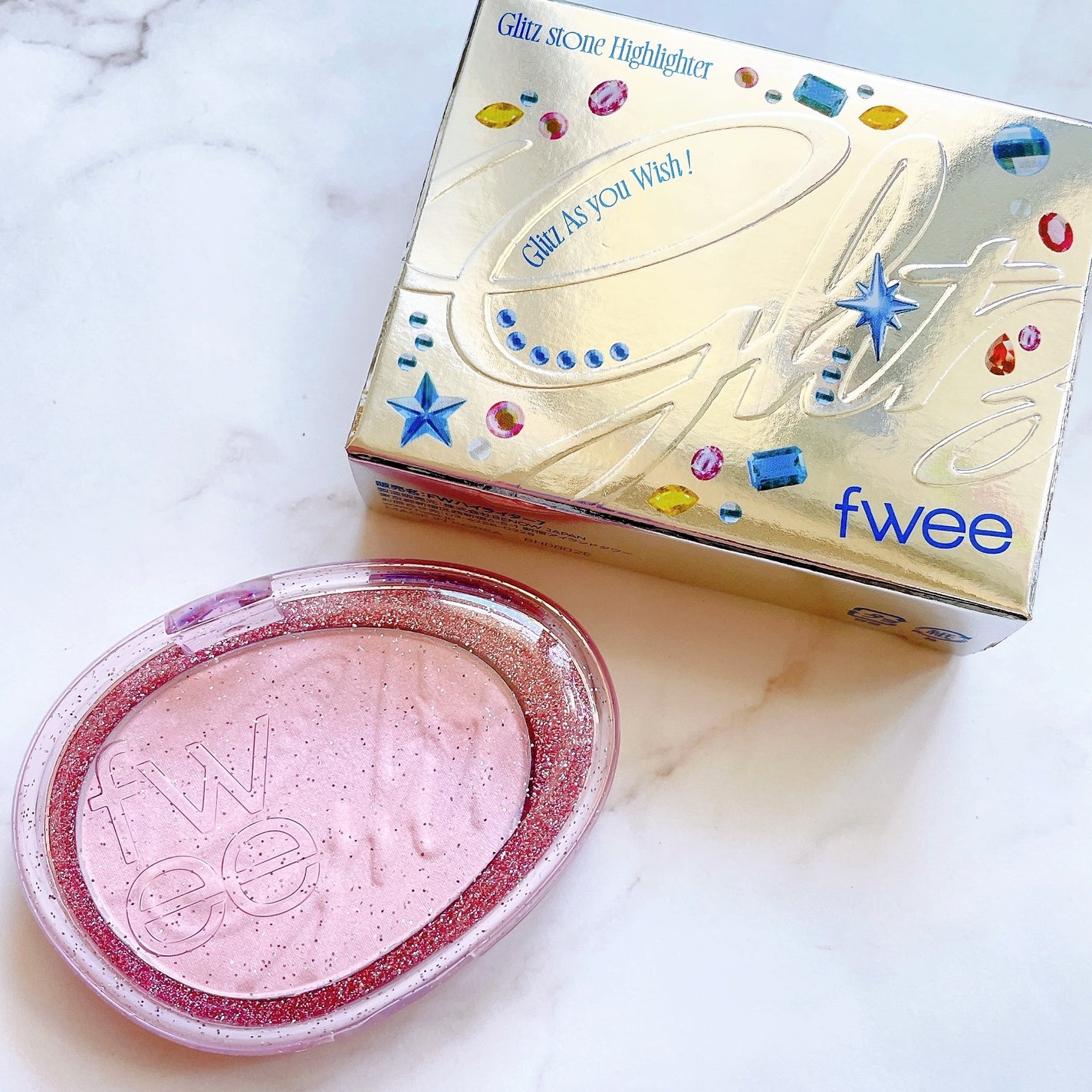 フィー グリッツストーンハイライター/fwee/パウダーハイライトを使ったクチコミ(2枚目)