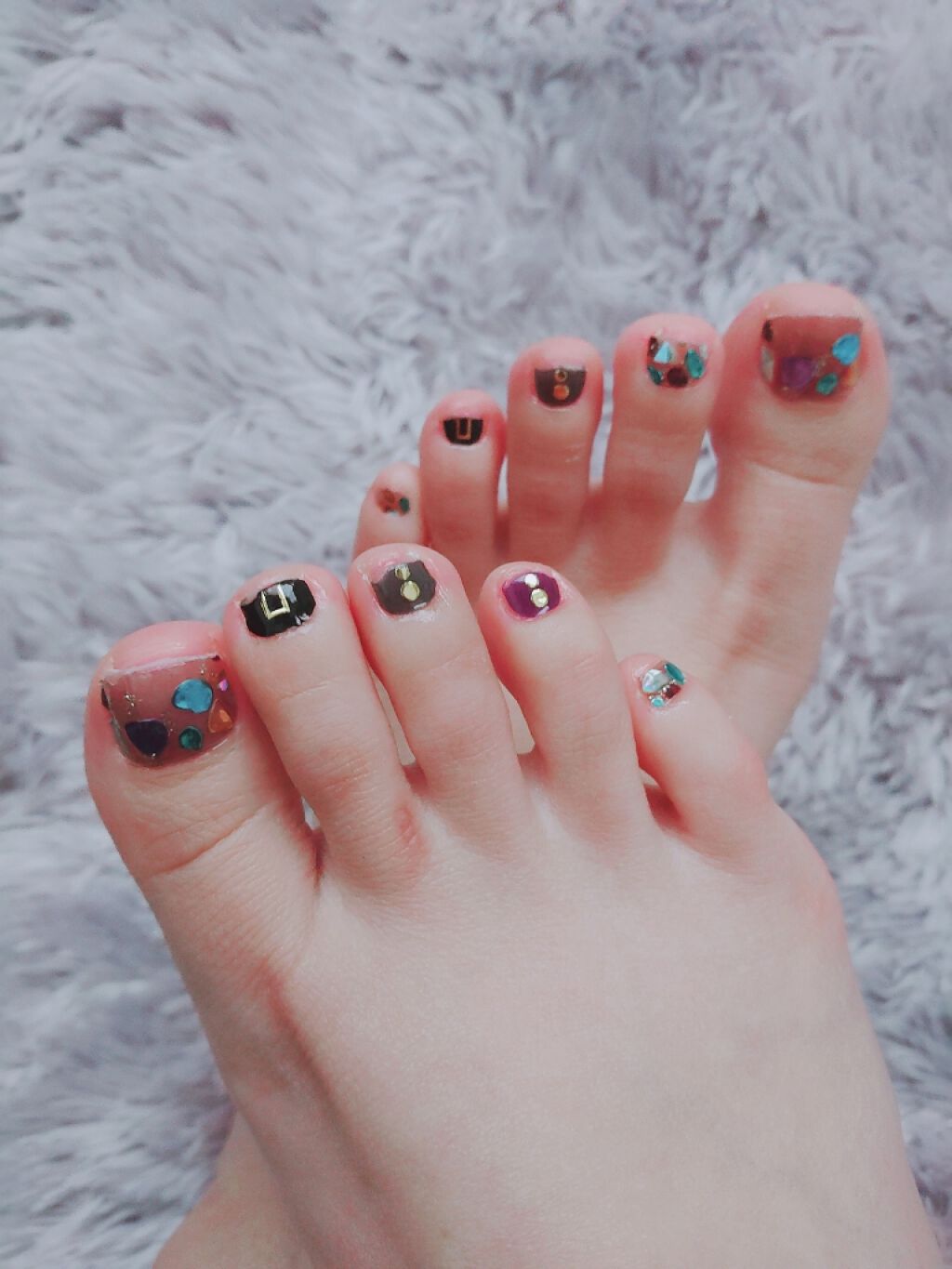 ネイルシール/Qoo10/ネイルシールを使ったクチコミ（1枚目）