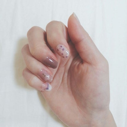 貼るジェルネイル/セリア/ネイルシールを使ったクチコミ(2枚目)