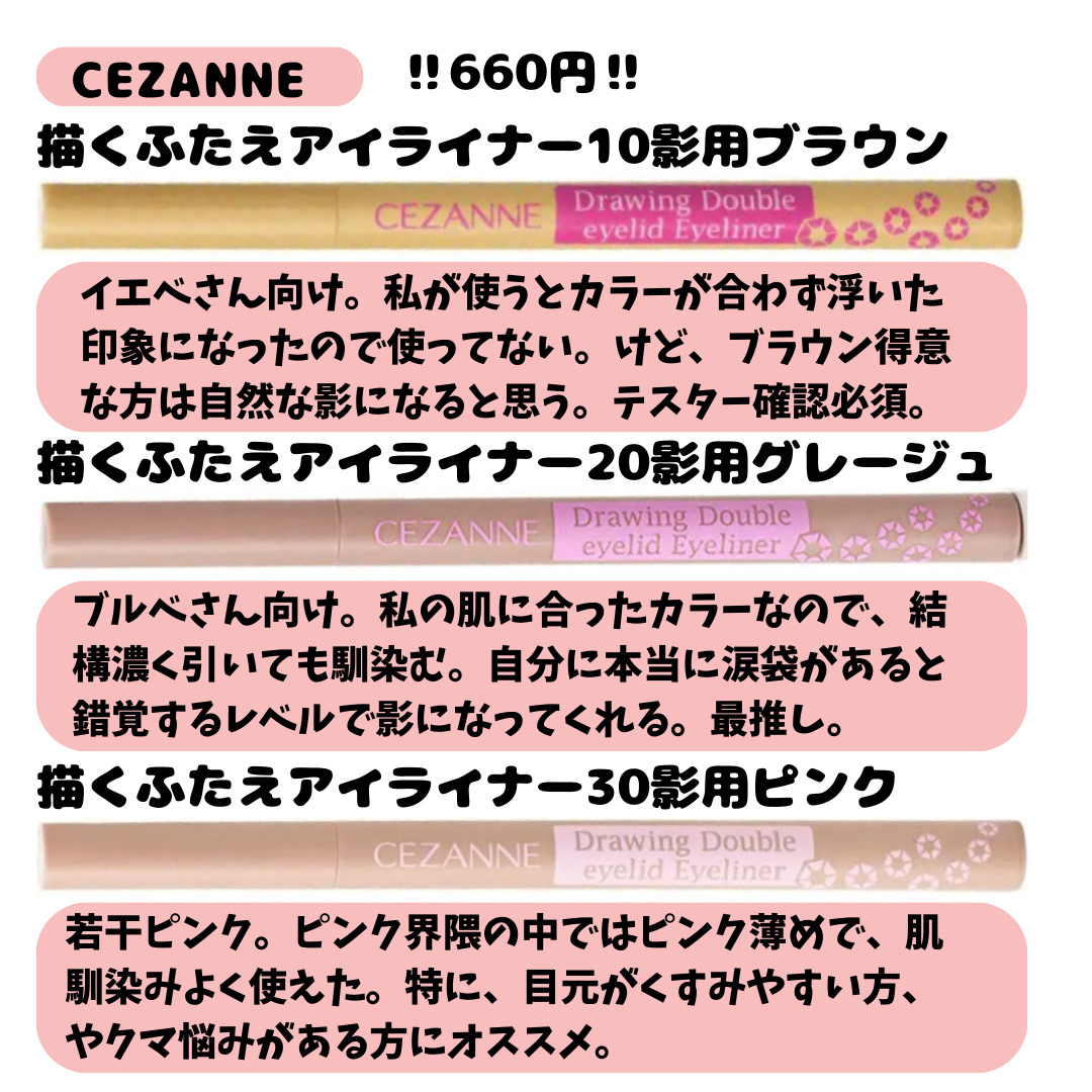 描くふたえアイライナー/CEZANNE/リキッドアイライナーを使ったクチコミ（2枚目）