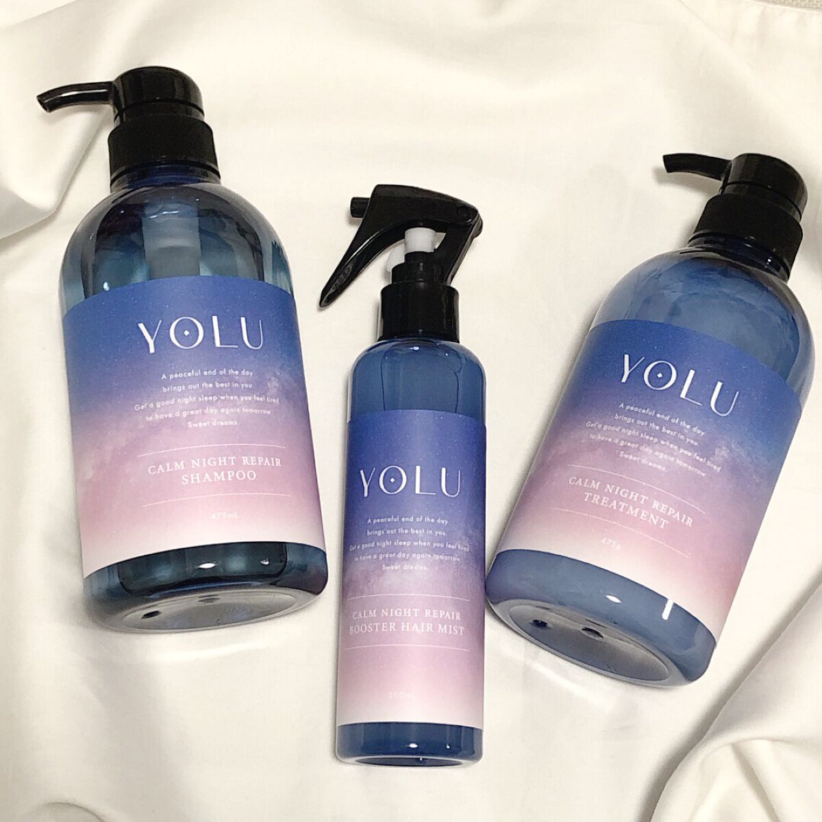 カームナイトリペアシャンプー／トリートメント/YOLU/市販シャンプーを使ったクチコミ（1枚目）