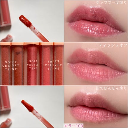 ソフトベルベットティント/Beaulette/リップティントを使ったクチコミ(6枚目)