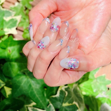 #ネイル,#純国産ジェルネイル,#ジェルネイル,#梅雨ネイル,#紫陽花ネイル,#アジサイネイル,#フラワーネイルのネイルデザイン