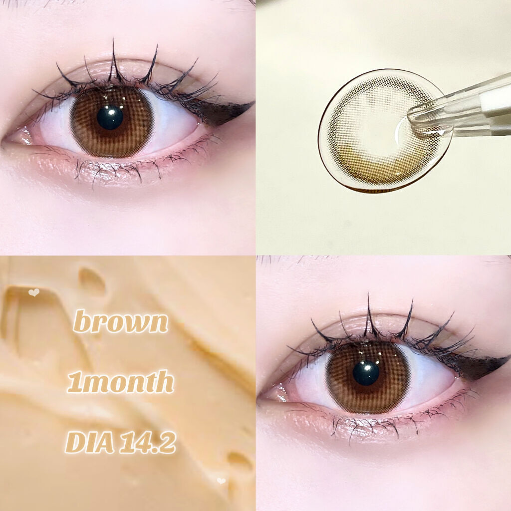 ダリアブラウンマンスリー (DAHLIA BROWN monthly)/OLOLA/１ヶ月（１MONTH）カラコンを使ったクチコミ（1枚目）