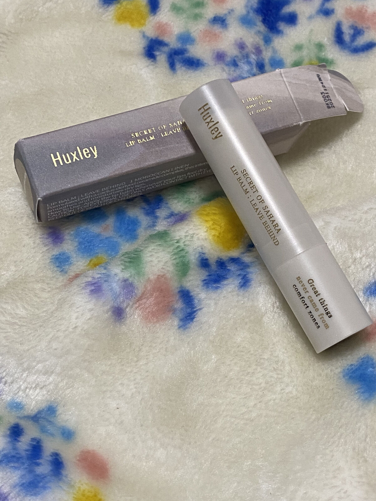 リップバーム；リーブビハインド 01モロッカンリネン/Huxley/リップバームを使ったクチコミ（1枚目）
