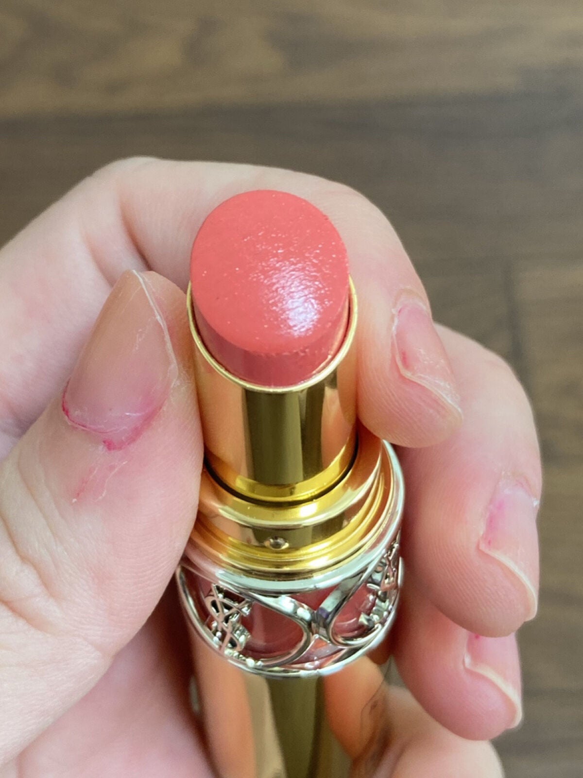 ルージュ ヴォリュプテ シャイン/YVES SAINT LAURENT BEAUTE/口紅を使ったクチコミ(2枚目)