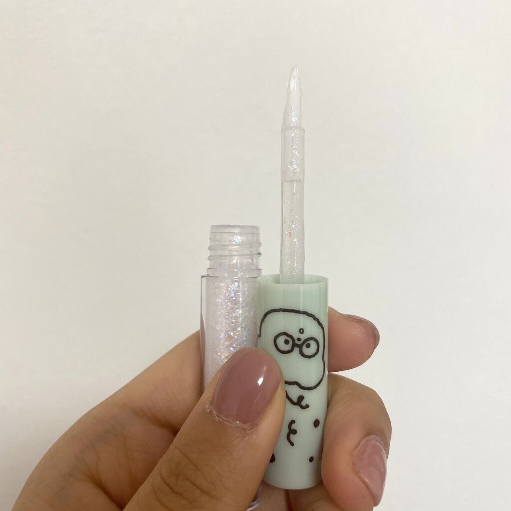 シュガー トゥインクル リキッド グリッター 04 BUBBLE SPARKLING(TETEUM)/PERIPERA/グリッターを使ったクチコミ（2枚目）