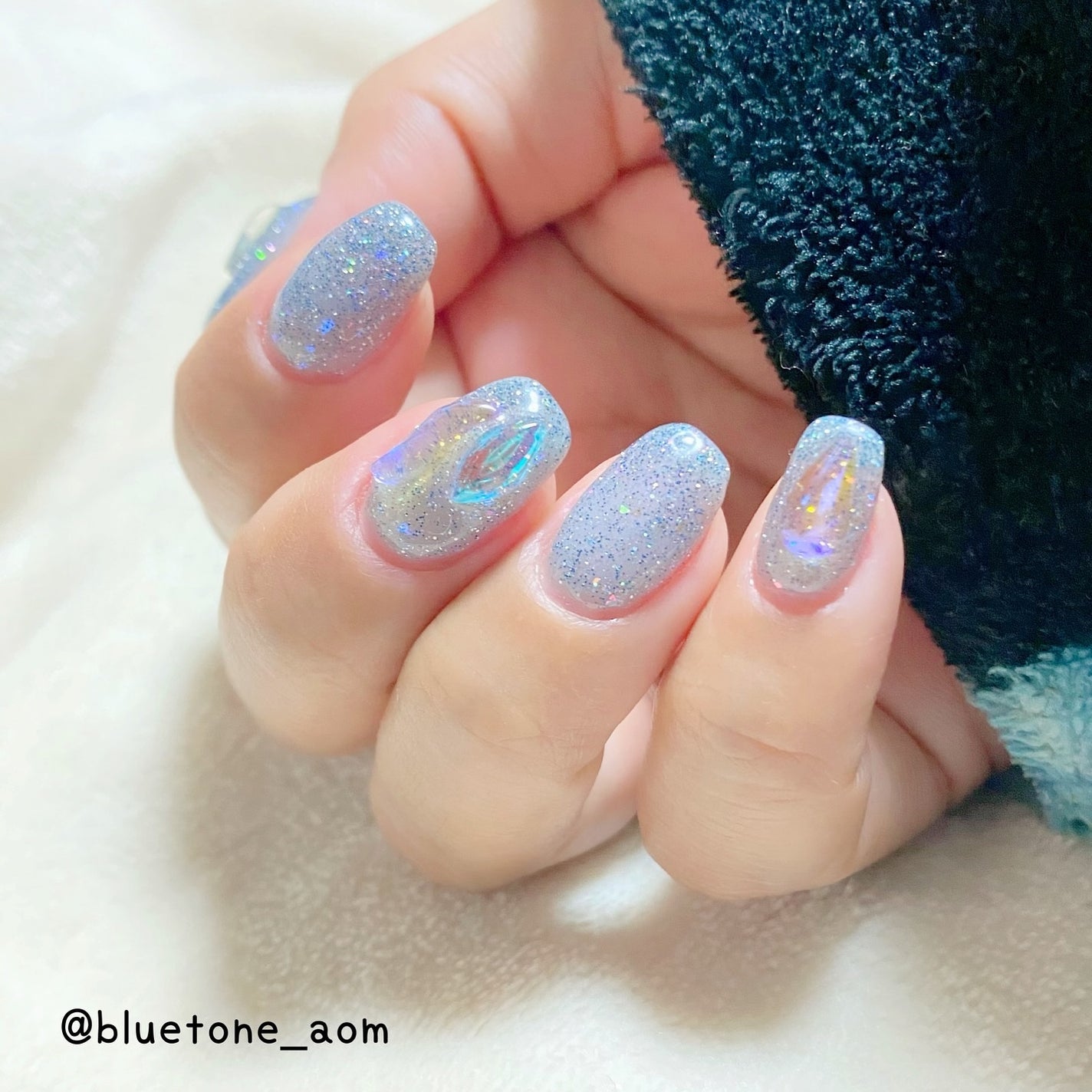 ⋆͛🦖⋆͛aomi on LIPS 「オリジナルフラッシュ前にマイネイルにやってたブルーのフラッシュ..」(2枚目)