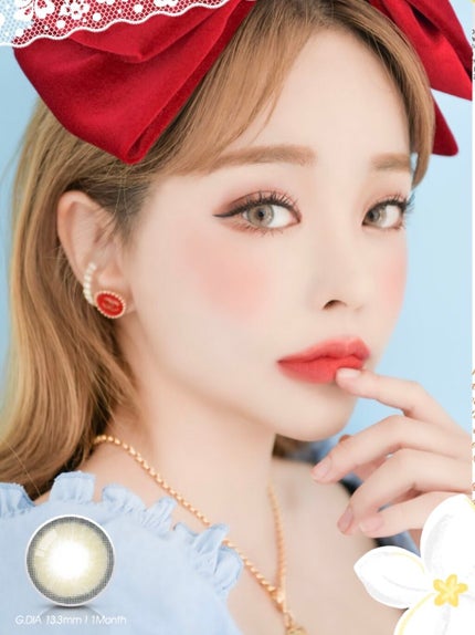 シルエットマンスリー 01 クリームベージュ/LensVery/1ヶ月(1MONTH)カラコンの画像