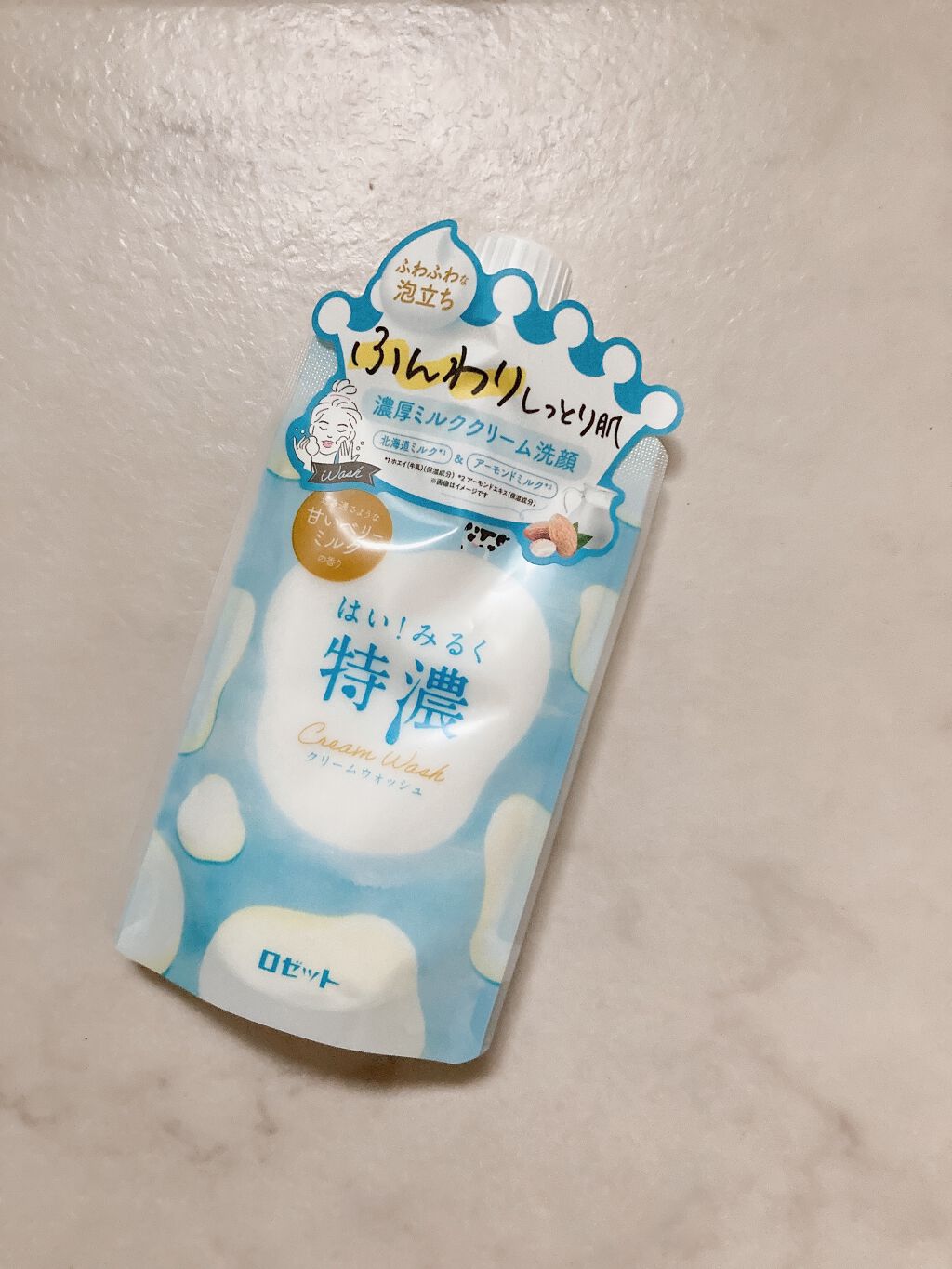 はい！みるく特濃 クリームウォッシュ/ロゼット/洗顔フォームを使ったクチコミ（1枚目）