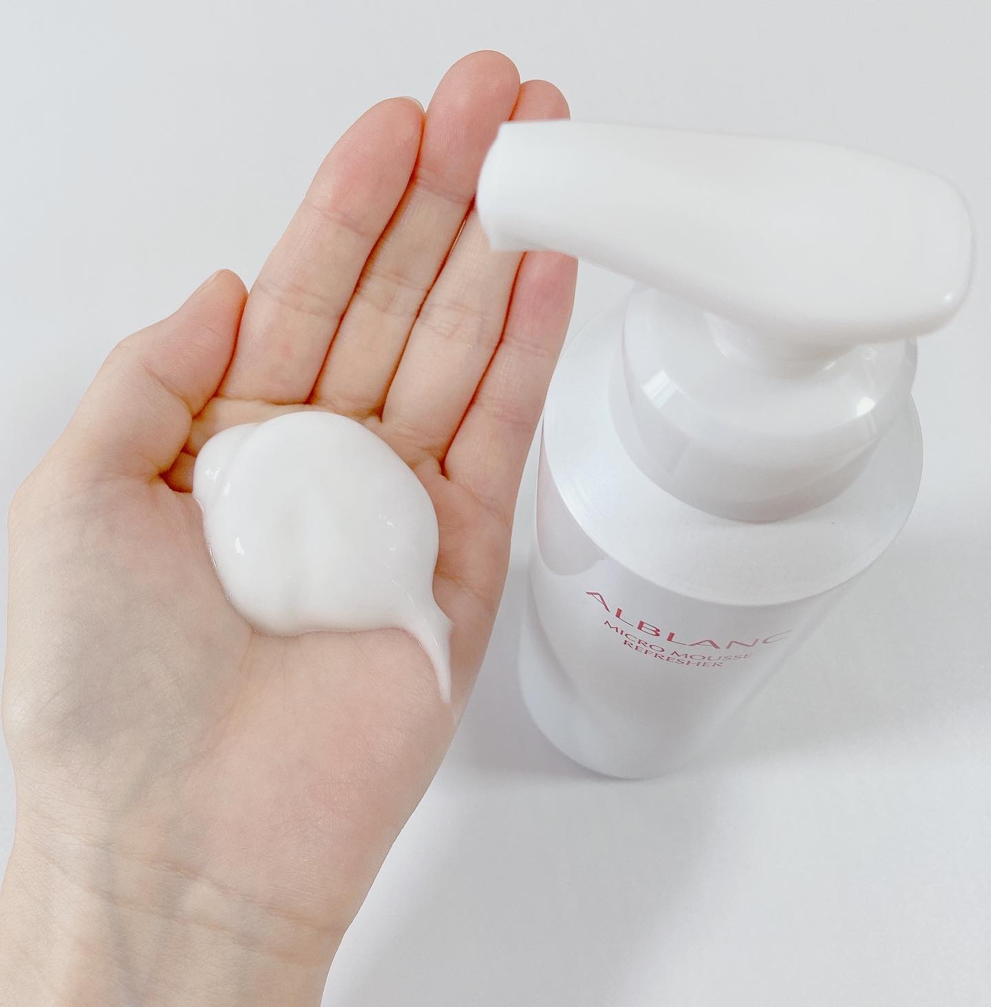 マイクロムース リフレッシャー/ALBLANC/泡洗顔を使ったクチコミ（2枚目）