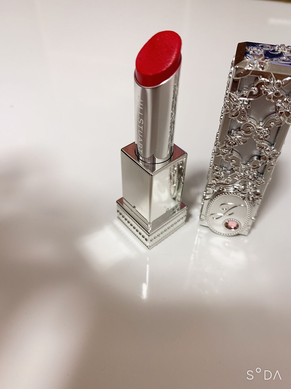 ルージュ マイドレス 09 red high heels/JILL STUART/口紅を使ったクチコミ（2枚目）