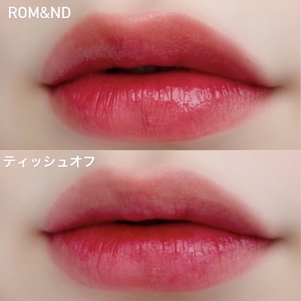 ジューシーラスティングティント/rom&nd/リップティントを使ったクチコミ（3枚目）