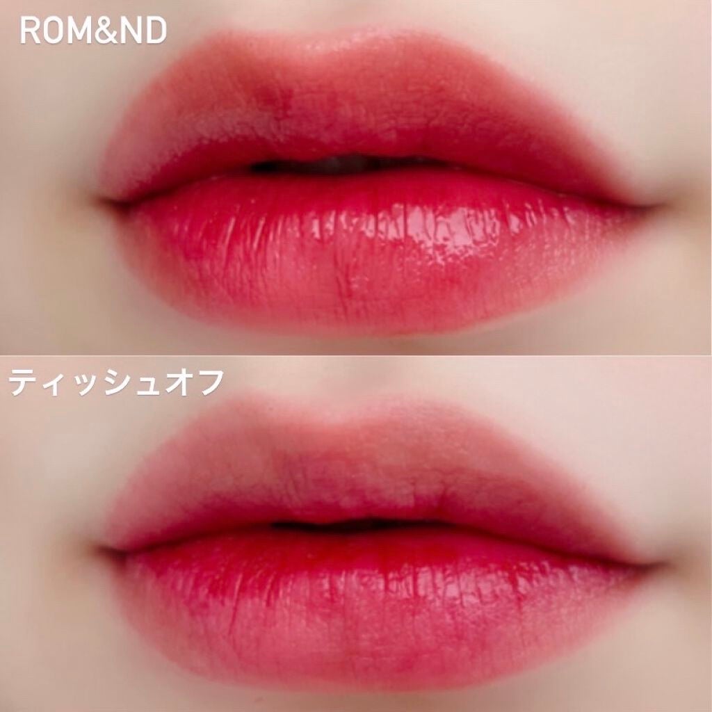 ジューシーラスティングティント/rom&nd/リップティントを使ったクチコミ(3枚目)
