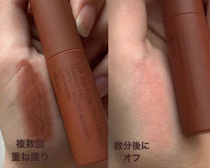 エテュセ リップエディション(ティントルージュ) 07 チョコレートブラウン/ettusais/リップティントを使ったクチコミ(3枚目)