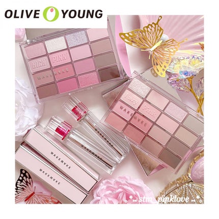 ソフトブラーリングアイパレット 03.チェリッシュブラーリング/wakemake/アイシャドウパレットを使ったクチコミ(2枚目)